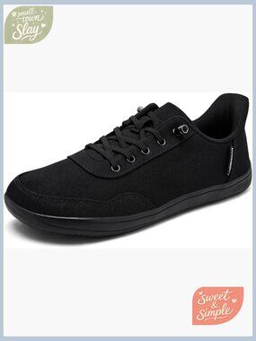 Hands Free Slip On Barefoot Sneakers Wide Toe Box Minimalist Canvas Shoes